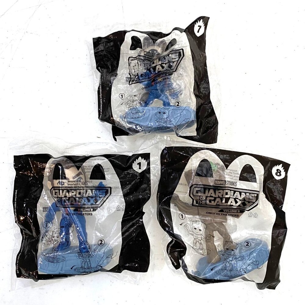 Guardians of the Galaxy Volume 3 McDonalds‎ Happy Meal Toy Lot of 3